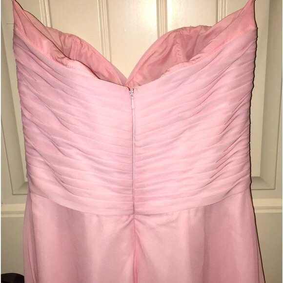 JJ’S House 0 Jr Long Pink CHIFFON Boned Bustier A-line Formal EUC 💎 - Picture 10 of 16
